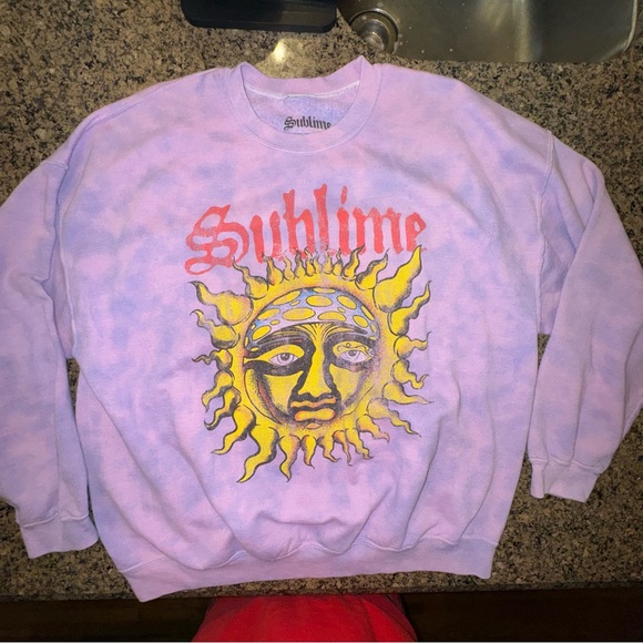 Urban Outfitters Sublime Purple Crewneck Graphic Women's Sweatshirt S/M - Picture 3 of 9